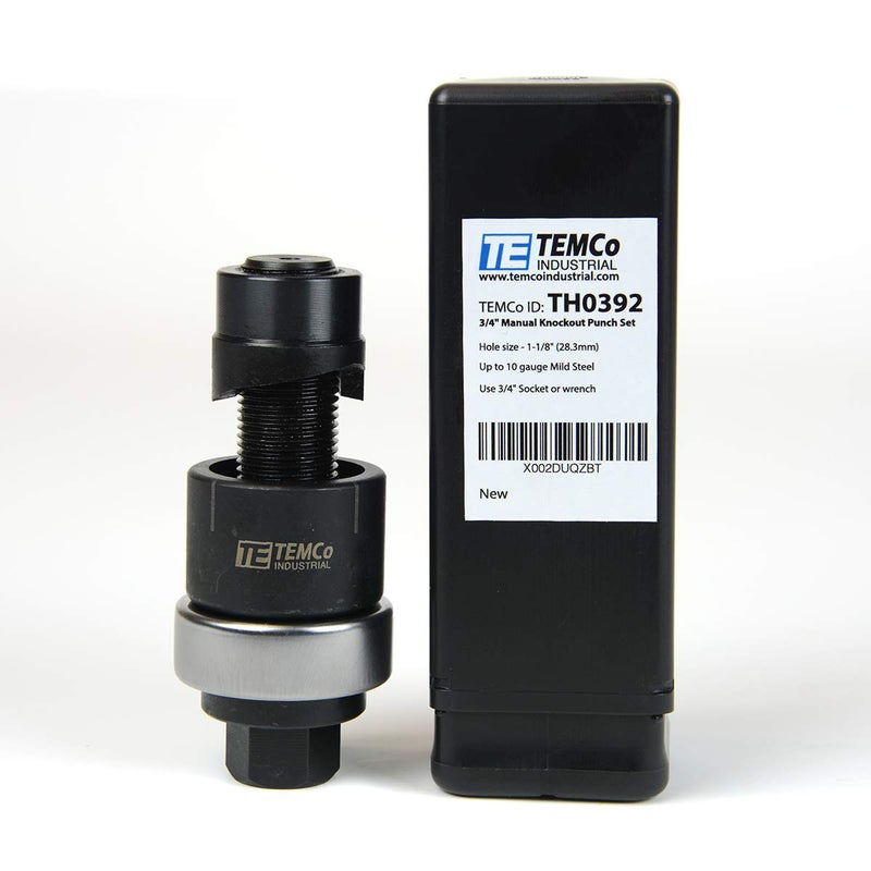 TEMCo Industrial TEMCo TH0392-3/4 Conduit Hole Size Knockout Punch Unit with Manual Draw Stud â€“ (1.11" â€“ Actual Hole Size) - Image 3